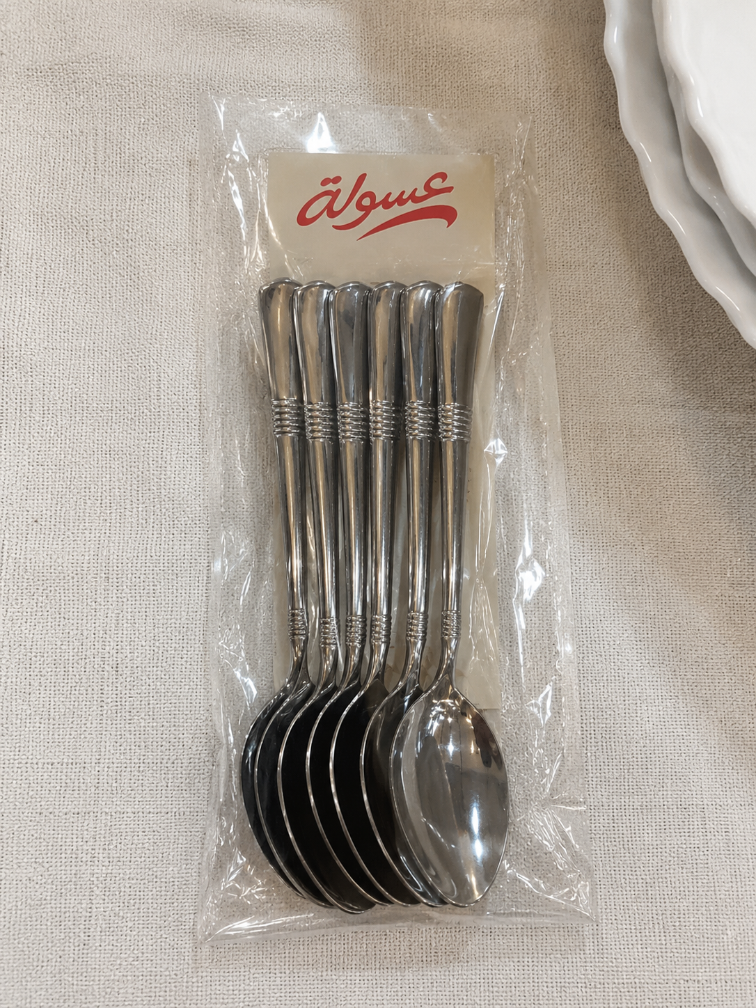 طقم معالق صغيرة 6 قطع فضي
