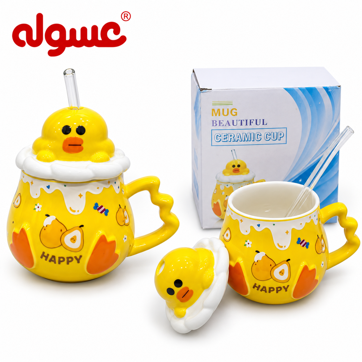 مج سيراميك بغطاء وشاليمو