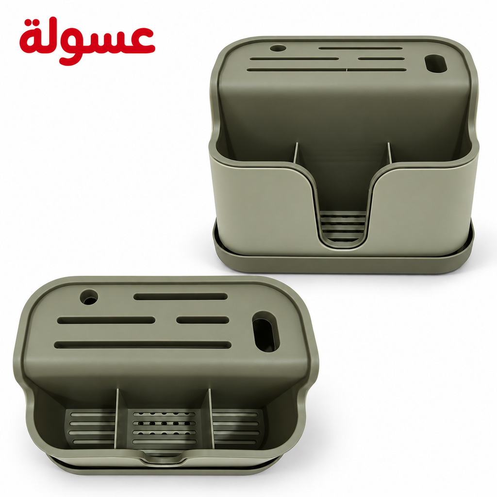 منظم وصفاية معالق بلاستيك