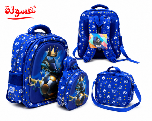 طقم شنطة 3 قطع Momolly يونيكورن مقاس 14 ونص