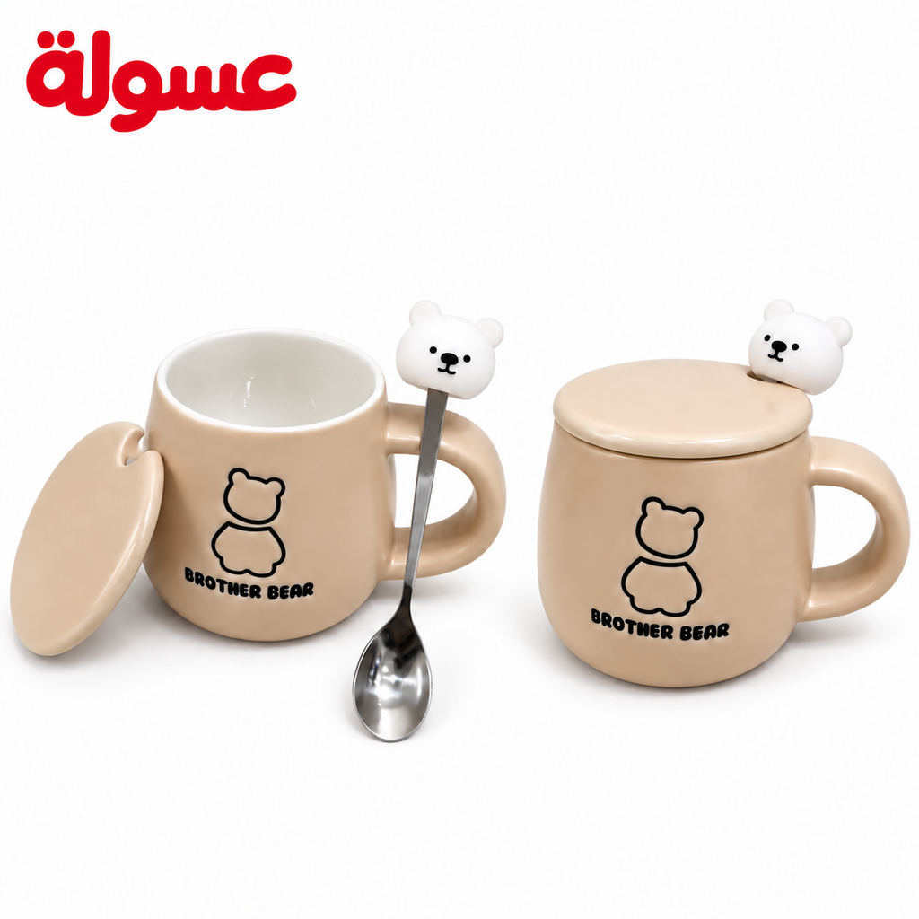 مج سيراميك بغطاء ومعلقة
