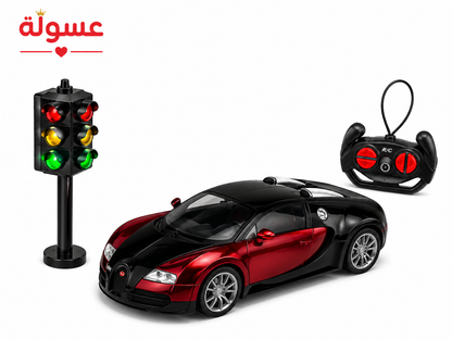 لعبة سيارة رياضية بريموت كنترول واشارة مرور