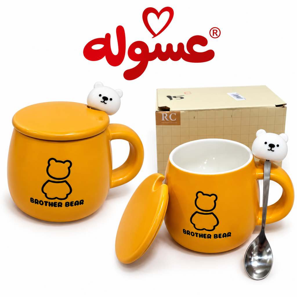 مج سيراميك بغطاء ومعلقة