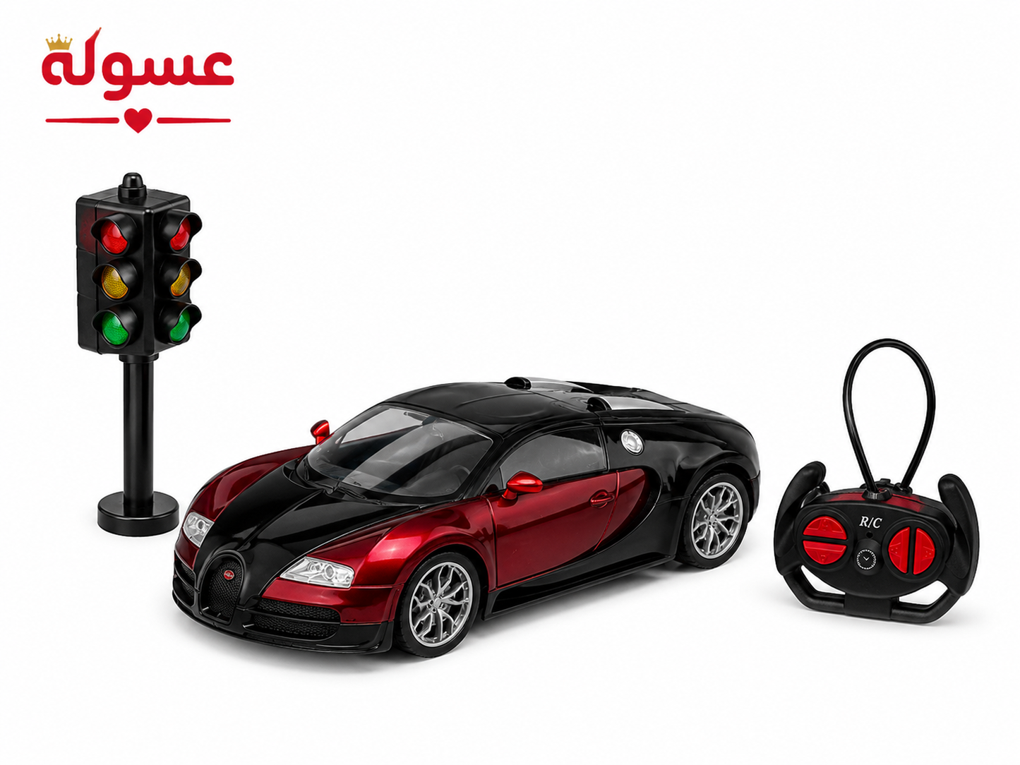 لعبة سيارة رياضية بريموت كنترول واشارة مرور