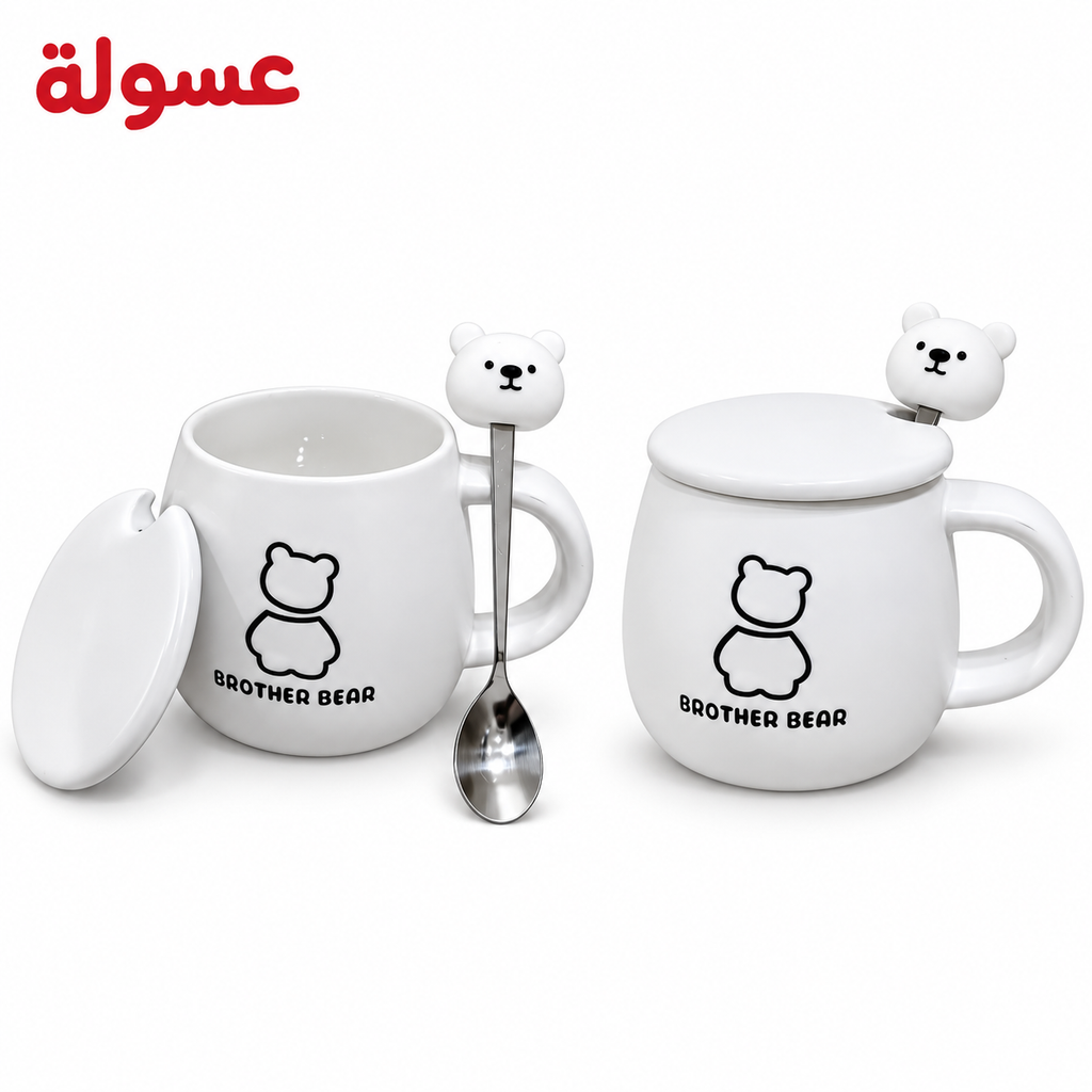 مج سيراميك بغطاء ومعلقة