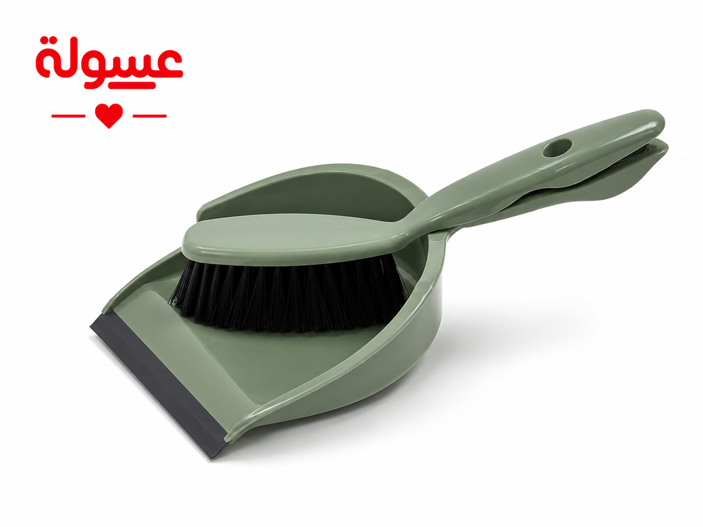 جاروف مستورد مع فرشة تنظيف