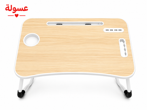ترابيزه لاب ومذاكرة سادة مع USB ومروحة وكشاف LED
