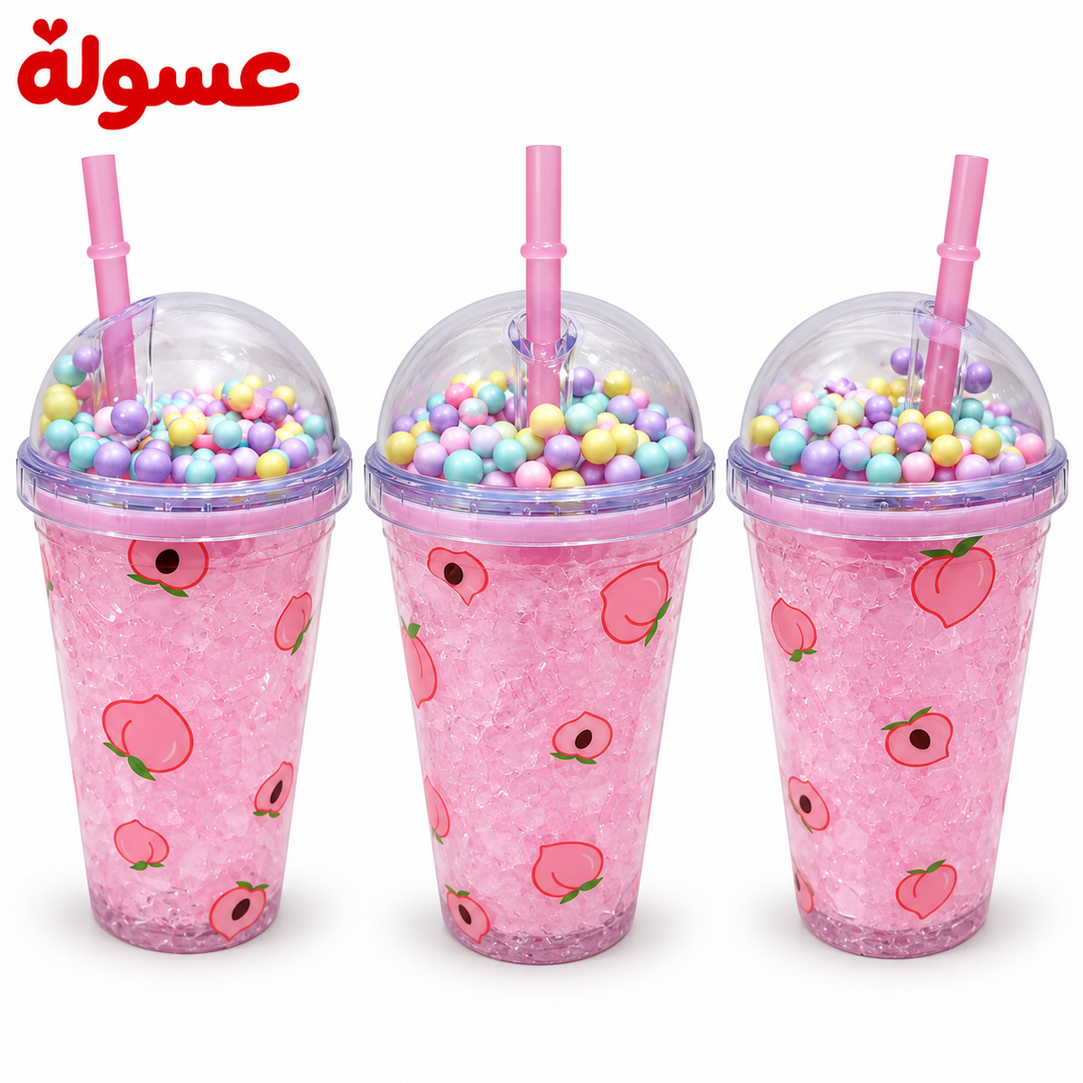 كوب ايس كوفي بشاليمو اكليريك تصميم فواكهه