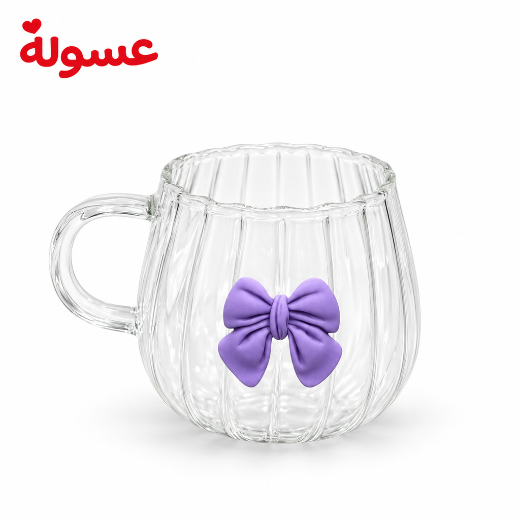 كوب زجاجي بتصميم ممميز