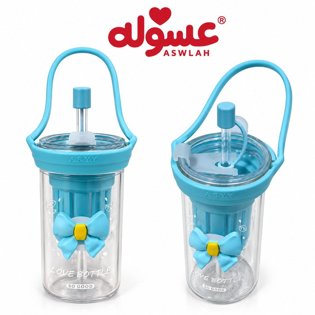 زجاجة بتصميم عملي مع شاليموه