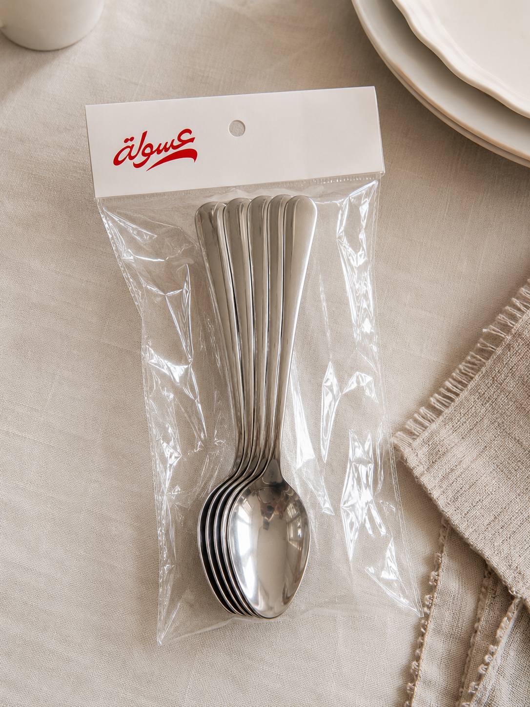 طقم معالق صغيرة 6 قطع فضي